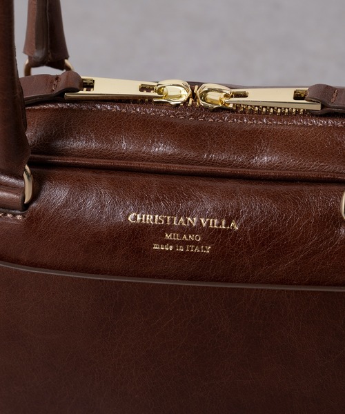 CHRISTIAN VILLA(クリスチャンヴィラ)の「【CHRISTIAN VILLA】イタリアンレザー ロングハンドルボストンバッグ 6402(ボストンバッグ・レディース・ブラウン/ベージュ/ブラック・FREE)」の18枚目の写真