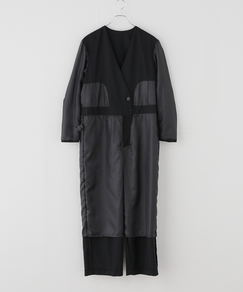 journal standard L'essage（ジャーナルスタンダードレサージュ）の「ロングスリーブALL IN ONE（ワンピース・レディース・ブラック/チャコールグレー・38/36）」の5枚目の写真