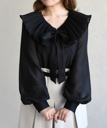 31 Sons de mode | 2026春夏新作 襟プリーツシアーブラウス(シャツ/ブラウス)