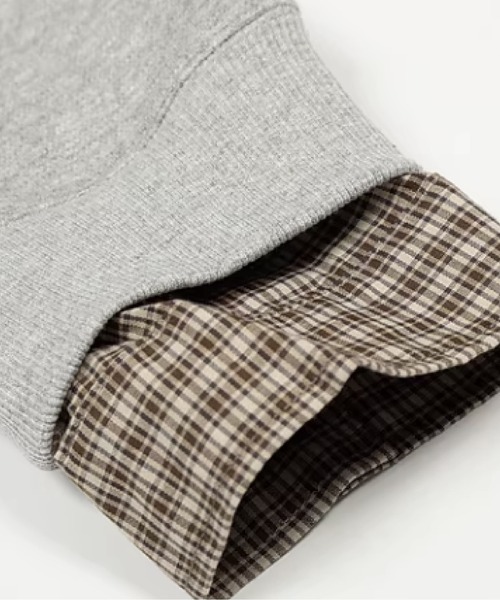 U:UME(ユーム)の「Polo Shirt Docking Sweat(スウェット・メンズ・ブラック/グレー・XX-LARGE/X-LARGE/LARGE/MEDIUM)」の4枚目の写真