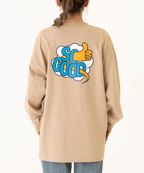 and D. petit main(アンドディープティマイン)の「【親子リンク】【DAD】OFUZAKEストリート長袖Tシャツ(Tシャツ/カットソー・レディース・カーキ/ホワイト/ベージュ系その他/ライトグレー・F)」の3枚目の写真