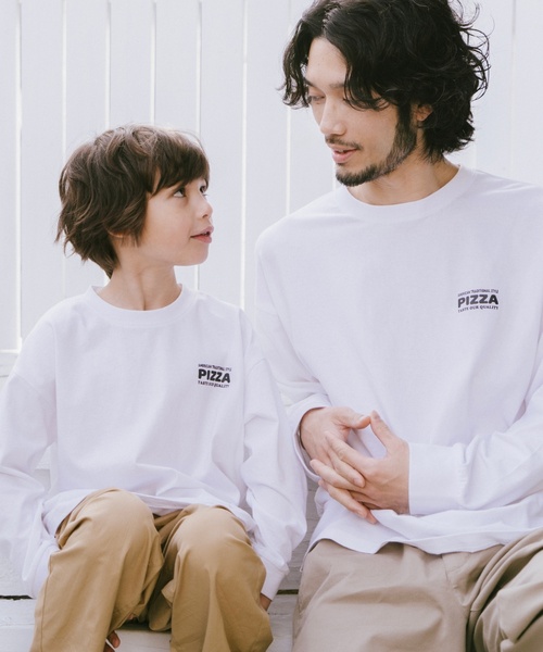 and D. petit main(アンドディープティマイン)の「【親子リンク】【DAD】OFUZAKEストリート長袖Tシャツ(Tシャツ/カットソー・レディース・カーキ/ホワイト/ベージュ系その他/ライトグレー・F)」の6枚目の写真