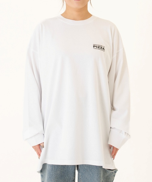and D. petit main(アンドディープティマイン)の「【親子リンク】【DAD】OFUZAKEストリート長袖Tシャツ(Tシャツ/カットソー・レディース・カーキ/ホワイト/ベージュ系その他/ライトグレー・F)」の10枚目の写真