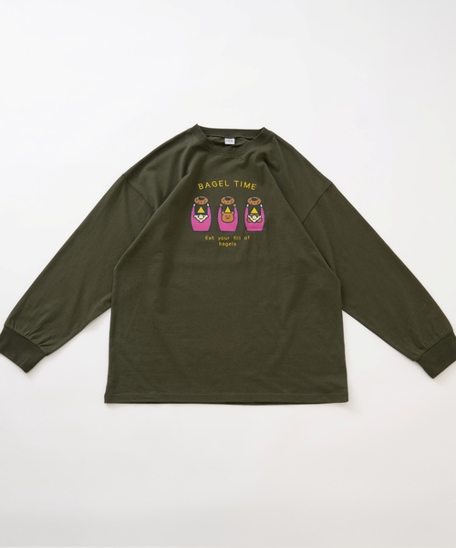 and D. petit main(アンドディープティマイン)の「【親子リンク】【DAD】OFUZAKEストリート長袖Tシャツ(Tシャツ/カットソー・レディース・カーキ/ホワイト/ベージュ系その他/ライトグレー・F)」の19枚目の写真