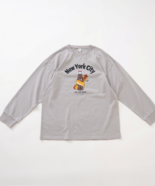 and D. petit main(アンドディープティマイン)の「【親子リンク】【DAD】OFUZAKEストリート長袖Tシャツ(Tシャツ/カットソー・レディース・カーキ/ホワイト/ベージュ系その他/ライトグレー・F)」の21枚目の写真