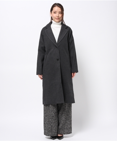 URBAN RESEARCH（アーバンリサーチ）の「UR ロングチェスターコート（チェスターコート・レディース・ベージュ系その他/グレー/ネイビー・FREE）」の4枚目の写真