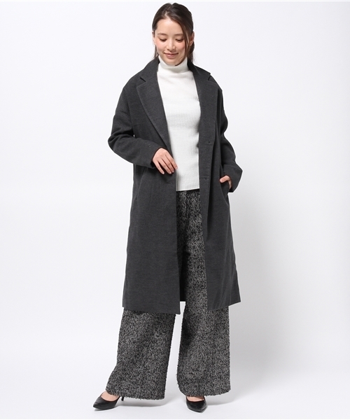 URBAN RESEARCH（アーバンリサーチ）の「UR ロングチェスターコート（チェスターコート・レディース・ベージュ系その他/グレー/ネイビー・FREE）」の13枚目の写真