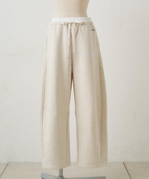 PUAL CE CIN（ピュアルセシン）の「ウエストレイヤードスウェットパンツ（スウェットパンツ・レディース・ネイビー/オートミール・FREE）」の18枚目の写真