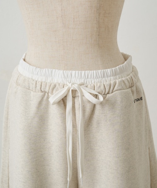 PUAL CE CIN（ピュアルセシン）の「ウエストレイヤードスウェットパンツ（スウェットパンツ・レディース・ネイビー/オートミール・FREE）」の21枚目の写真