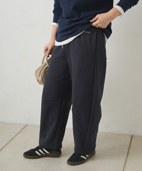 PUAL CE CIN（ピュアルセシン）の「ウエストレイヤードスウェットパンツ（スウェットパンツ・レディース・ネイビー/オートミール・FREE）」の10枚目の写真