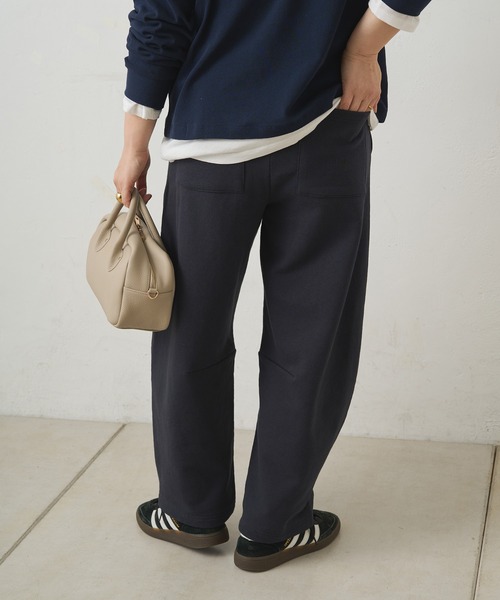 PUAL CE CIN（ピュアルセシン）の「ウエストレイヤードスウェットパンツ（スウェットパンツ・レディース・ネイビー/オートミール・FREE）」の11枚目の写真