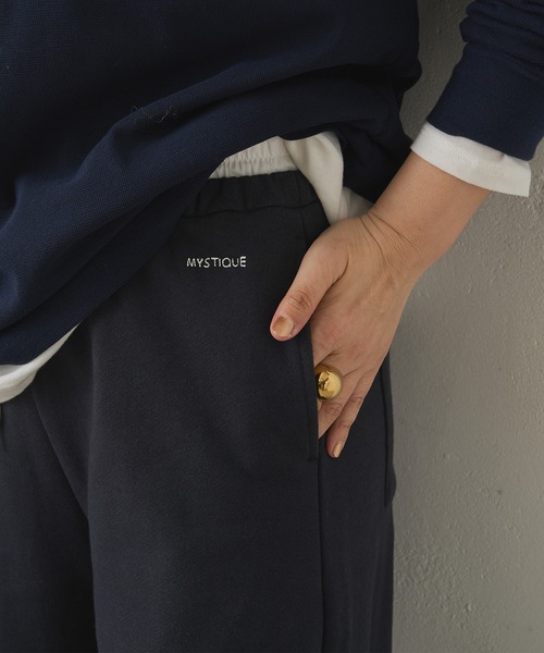 PUAL CE CIN（ピュアルセシン）の「ウエストレイヤードスウェットパンツ（スウェットパンツ・レディース・ネイビー/オートミール・FREE）」の12枚目の写真