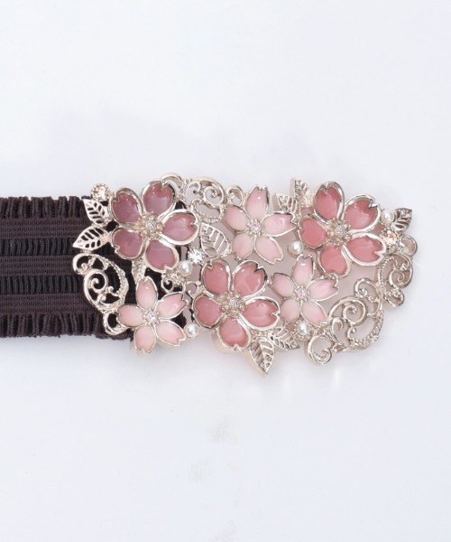 axes femme（アクシーズファム）の「桜モチーフゴムベルト（ベルト・レディース・ゴールド/シルバー・FREE）」の5枚目の写真