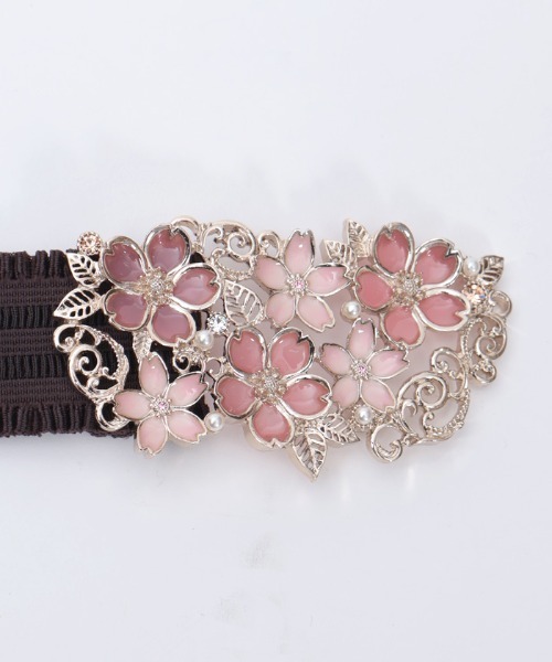 axes femme（アクシーズファム）の「桜モチーフゴムベルト（ベルト・レディース・ゴールド/シルバー・FREE）」の8枚目の写真