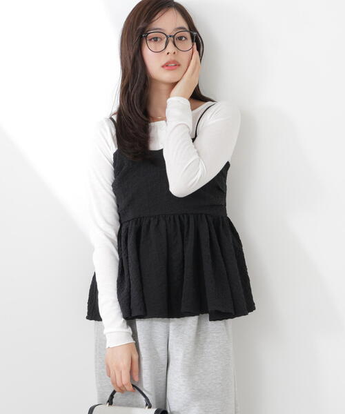 PROPORTION BODY DRESSING(プロポーションボディドレッシング)の「<a>膨れジャガードビスチェ / 1216119300(キャミソール・レディース・ホワイト系その他/ブラック/ブルー・FREE)」の11枚目の写真