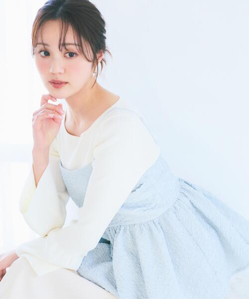 PROPORTION BODY DRESSING(プロポーションボディドレッシング)の「<a>膨れジャガードビスチェ / 1216119300(キャミソール・レディース・ホワイト系その他/ブラック/ブルー・FREE)」の19枚目の写真