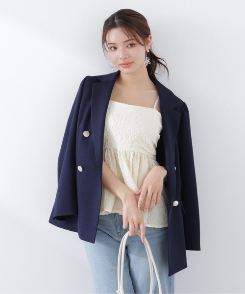 PROPORTION BODY DRESSING(プロポーションボディドレッシング)の「<a>膨れジャガードビスチェ / 1216119300(キャミソール・レディース・ホワイト系その他/ブラック/ブルー・FREE)」の2枚目の写真