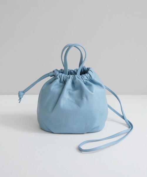 TIDEWAY（タイドウェイ）の「MASSU 巾着2WAY TOTE（ショルダーバッグ・レディース・グレー/ブルー/レモンイエロー/ブラック/カーキ・FREE）」の5枚目の写真