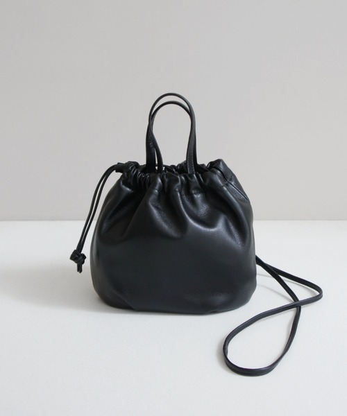 TIDEWAY（タイドウェイ）の「MASSU 巾着2WAY TOTE（ショルダーバッグ・レディース・グレー/ブルー/レモンイエロー/ブラック/カーキ・FREE）」の6枚目の写真
