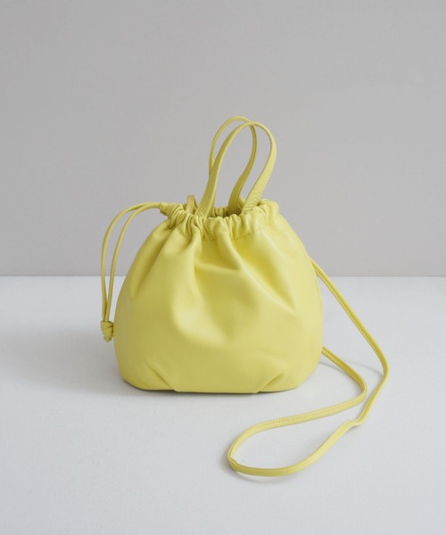 TIDEWAY（タイドウェイ）の「MASSU 巾着2WAY TOTE（ショルダーバッグ・レディース・グレー/ブルー/レモンイエロー/ブラック/カーキ・FREE）」の7枚目の写真