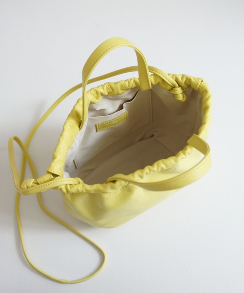 TIDEWAY（タイドウェイ）の「MASSU 巾着2WAY TOTE（ショルダーバッグ・レディース・グレー/ブルー/レモンイエロー/ブラック/カーキ・FREE）」の9枚目の写真