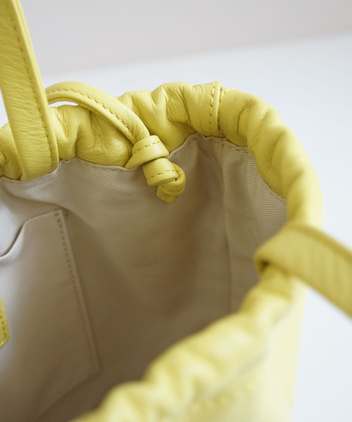 TIDEWAY（タイドウェイ）の「MASSU 巾着2WAY TOTE（ショルダーバッグ・レディース・グレー/ブルー/レモンイエロー/ブラック/カーキ・FREE）」の10枚目の写真