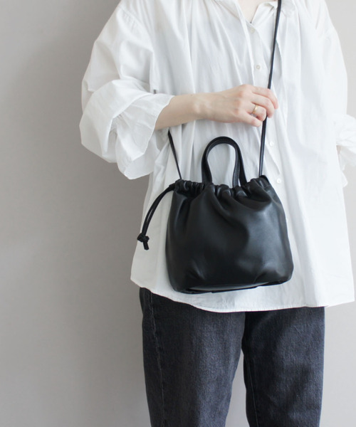 TIDEWAY（タイドウェイ）の「MASSU 巾着2WAY TOTE（ショルダーバッグ・レディース・グレー/ブルー/レモンイエロー/ブラック/カーキ・FREE）」の15枚目の写真