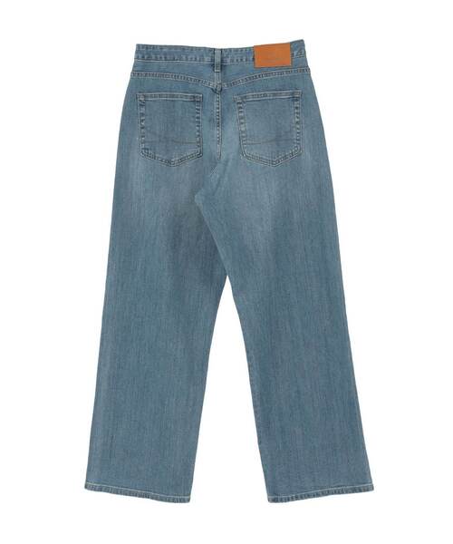 SOMETHING(サムシング)の「【something/サムシング】ELSA LOOSE STRIGHT(デニムパンツ・レディース・ライトインディゴブルー/ダークインディゴブルー・3/4/2)」の3枚目の写真