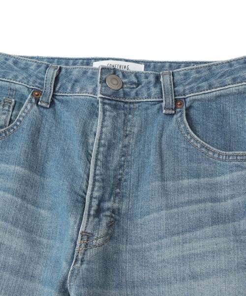 SOMETHING(サムシング)の「【something/サムシング】ELSA LOOSE STRIGHT(デニムパンツ・レディース・ライトインディゴブルー/ダークインディゴブルー・3/4/2)」の5枚目の写真
