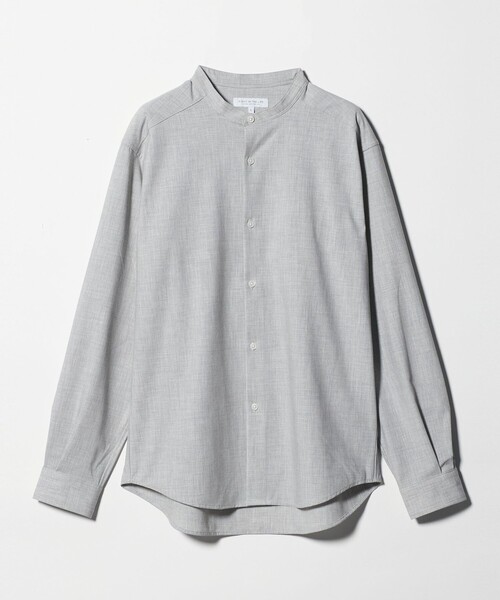 A DAY IN THE LIFE UNITED ARROWS(アデイインザライフユナイテッドアローズ)の「メランジ トロピカル バンドカラーシャツ<A DAY IN THE LIFE>(シャツ/ブラウス・メンズ・ベージュ/ネイビー/ライトグレー・S/L/M)」の2枚目の写真