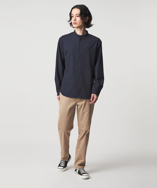 A DAY IN THE LIFE UNITED ARROWS(アデイインザライフユナイテッドアローズ)の「メランジ トロピカル バンドカラーシャツ<A DAY IN THE LIFE>(シャツ/ブラウス・メンズ・ベージュ/ネイビー/ライトグレー・S/L/M)」の5枚目の写真
