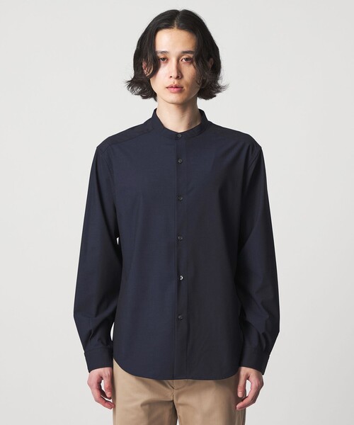 A DAY IN THE LIFE UNITED ARROWS(アデイインザライフユナイテッドアローズ)の「メランジ トロピカル バンドカラーシャツ<A DAY IN THE LIFE>(シャツ/ブラウス・メンズ・ベージュ/ネイビー/ライトグレー・S/L/M)」の7枚目の写真