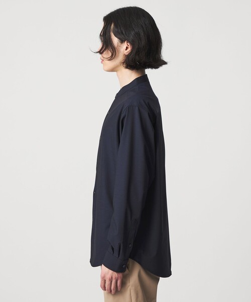 A DAY IN THE LIFE UNITED ARROWS(アデイインザライフユナイテッドアローズ)の「メランジ トロピカル バンドカラーシャツ<A DAY IN THE LIFE>(シャツ/ブラウス・メンズ・ベージュ/ネイビー/ライトグレー・S/L/M)」の8枚目の写真