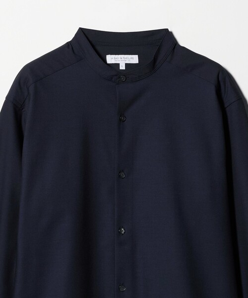 A DAY IN THE LIFE UNITED ARROWS(アデイインザライフユナイテッドアローズ)の「メランジ トロピカル バンドカラーシャツ<A DAY IN THE LIFE>(シャツ/ブラウス・メンズ・ベージュ/ネイビー/ライトグレー・S/L/M)」の12枚目の写真