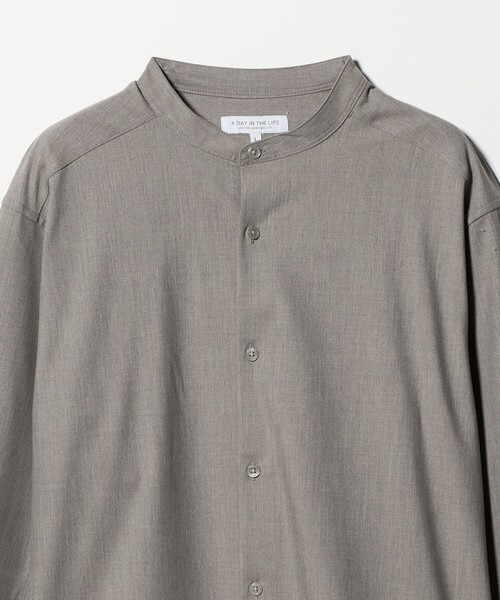 A DAY IN THE LIFE UNITED ARROWS(アデイインザライフユナイテッドアローズ)の「メランジ トロピカル バンドカラーシャツ<A DAY IN THE LIFE>(シャツ/ブラウス・メンズ・ベージュ/ネイビー/ライトグレー・S/L/M)」の19枚目の写真