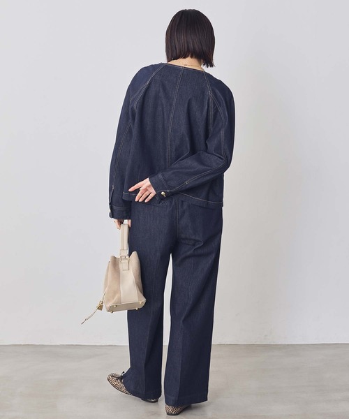 Gready Brilliant（グレディブリリアン）の「ＬＵハイウエストデニムセミワイドパンツ（その他パンツ・レディース・インディゴブルー/ブルー系・38/36）」の4枚目の写真