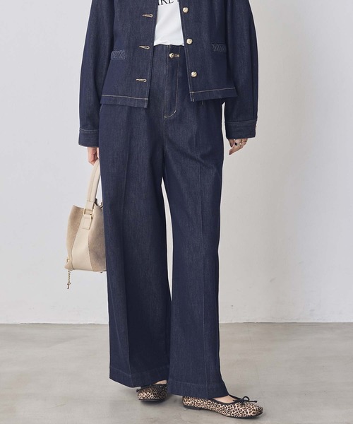 Gready Brilliant（グレディブリリアン）の「ＬＵハイウエストデニムセミワイドパンツ（その他パンツ・レディース・インディゴブルー/ブルー系・38/36）」の6枚目の写真