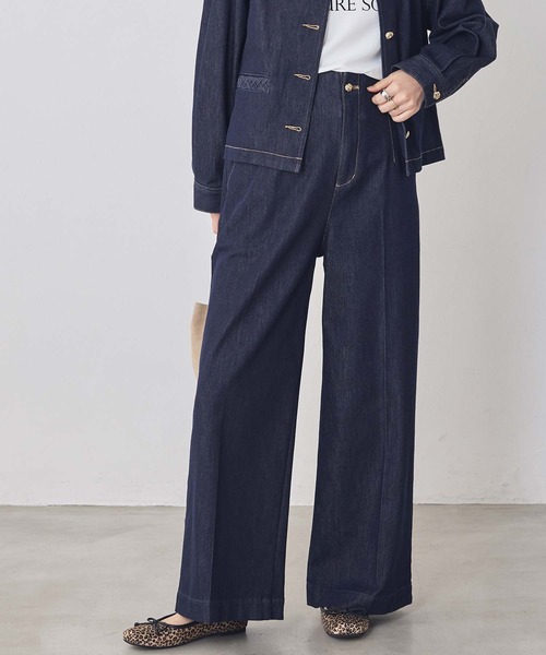 Gready Brilliant（グレディブリリアン）の「ＬＵハイウエストデニムセミワイドパンツ（その他パンツ・レディース・インディゴブルー/ブルー系・38/36）」の8枚目の写真