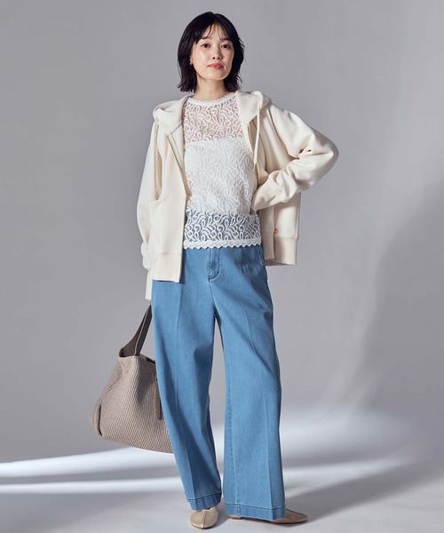 Gready Brilliant（グレディブリリアン）の「ＬＵハイウエストデニムセミワイドパンツ（その他パンツ・レディース・インディゴブルー/ブルー系・38/36）」の18枚目の写真