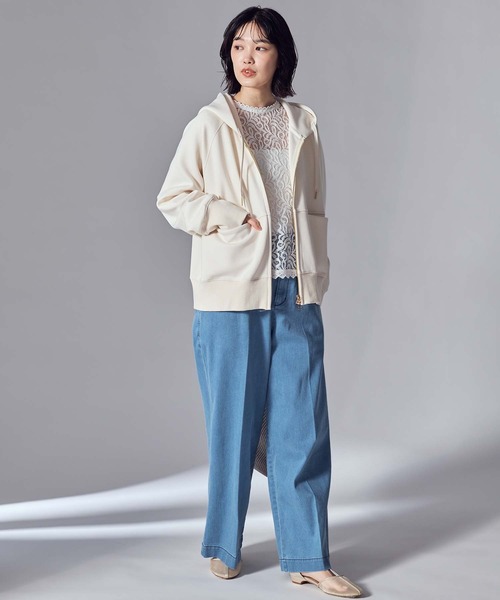 Gready Brilliant（グレディブリリアン）の「ＬＵハイウエストデニムセミワイドパンツ（その他パンツ・レディース・インディゴブルー/ブルー系・38/36）」の21枚目の写真