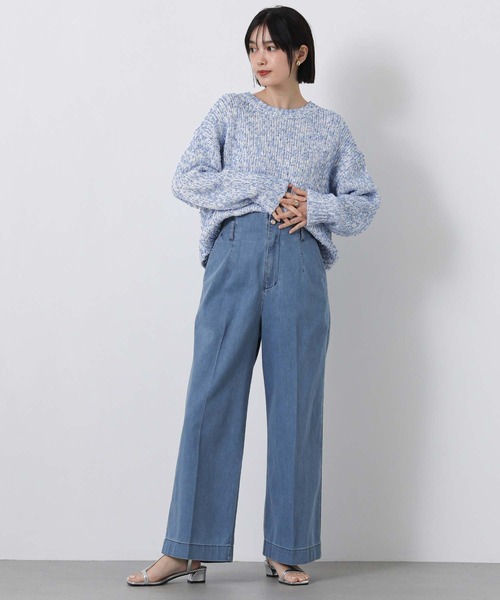 Gready Brilliant（グレディブリリアン）の「ＬＵハイウエストデニムセミワイドパンツ（その他パンツ・レディース・インディゴブルー/ブルー系・38/36）」の13枚目の写真