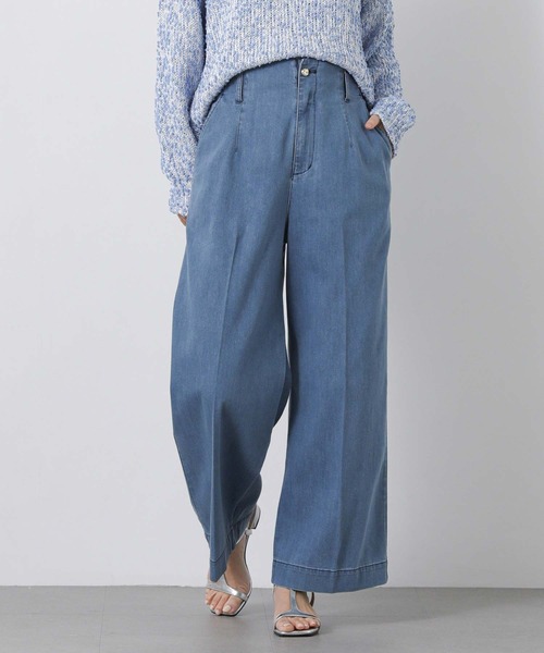 Gready Brilliant（グレディブリリアン）の「ＬＵハイウエストデニムセミワイドパンツ（その他パンツ・レディース・インディゴブルー/ブルー系・38/36）」の14枚目の写真