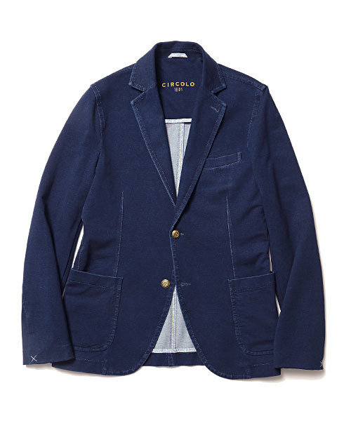 CIRCOLO 1901（チルコロ 1901）の「CIRCOLO 1901 / インディゴ 2ボタン ジャケット（テーラードジャケット・メンズ・インディゴブルー・48/50/44/42/46）」の15枚目の写真
