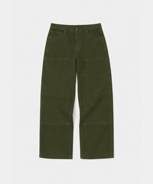 UNIFORM BRIDGE(ユニフォームブリッジ)の「dyeing double knee pants olive(その他パンツ・メンズ・その他・MEDIUM/LARGE/X-LARGE/XX-LARGE)」の1枚目の写真
