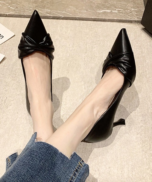 Miniministore(ミニミニストア)の「ツイストパンプスヒール選べるシューズ美脚(パンプス・レディース・ブラック系2/ブラック系3/ブラック系1/アイボリー系1/アイボリー系3/アイボリー系2・24.0cm/23.0cm/24.5cm/23.5cm/22.5cm)」の22枚目の写真