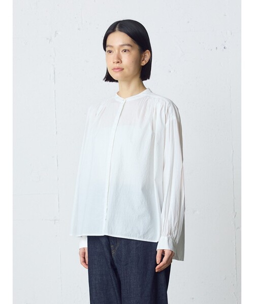 MidiUmi(ミディウミ)の「MidiUmi ギャザーワイドシャツ(シャツ/ブラウス・レディース・オフホワイト/ブラック/ベージュ/ピンク/ブラウン・FREE)」の12枚目の写真