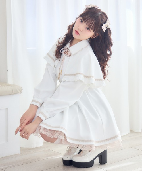 ROJITA(ロジータ)の「裾レースケープワンピース(ワンピース・レディース・ブラック/ミント/ホワイト・FREE)」の11枚目の写真