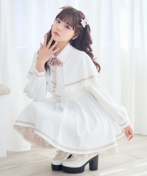 ROJITA(ロジータ)の「裾レースケープワンピース(ワンピース・レディース・ブラック/ミント/ホワイト・FREE)」の13枚目の写真