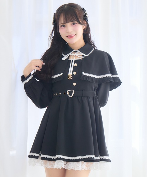 ROJITA(ロジータ)の「裾レースケープワンピース(ワンピース・レディース・ブラック/ミント/ホワイト・FREE)」の15枚目の写真