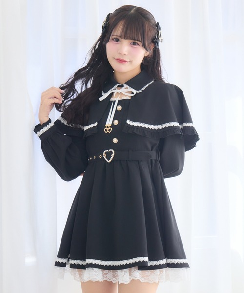 ROJITA(ロジータ)の「裾レースケープワンピース(ワンピース・レディース・ブラック/ミント/ホワイト・FREE)」の16枚目の写真
